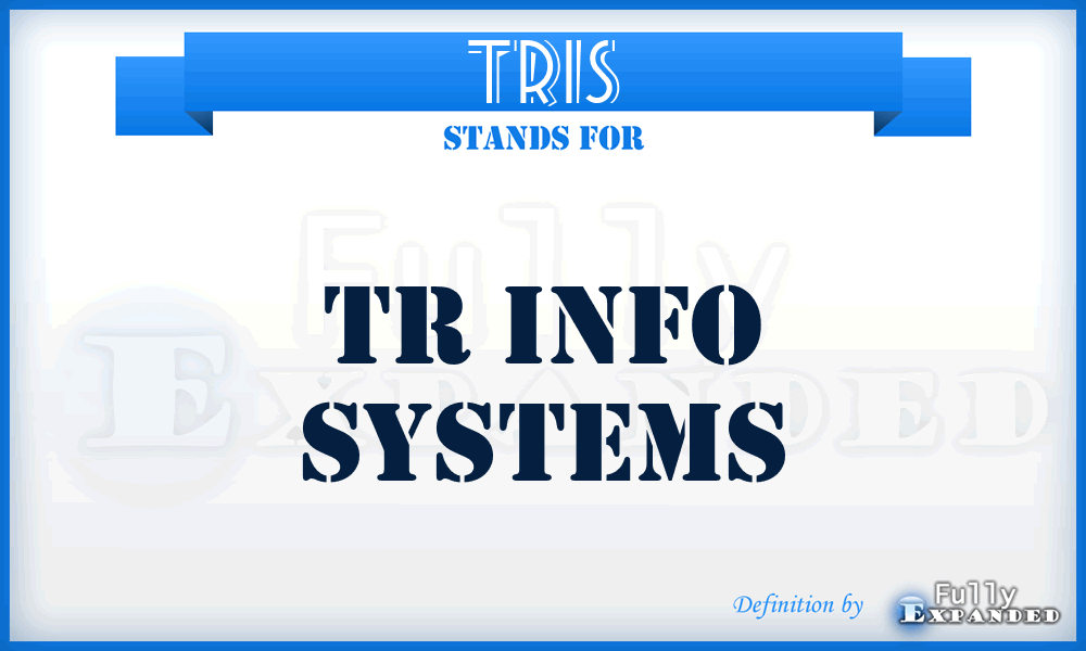 TRIS - TR Info Systems