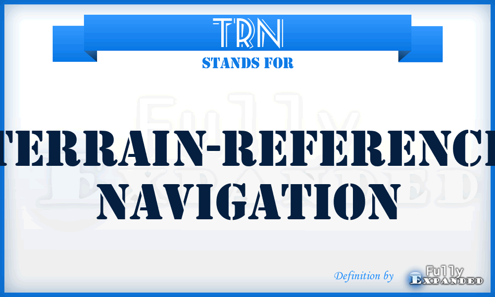 TRN - terrain-reference navigation