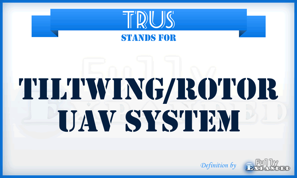 TRUS - tiltwing/rotor UAV system