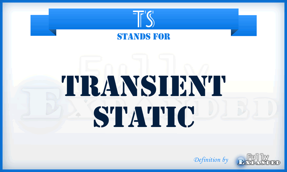 TS - Transient Static