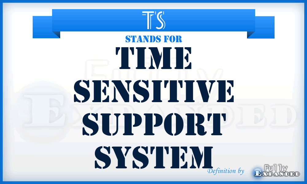 TS - time sensitive support system