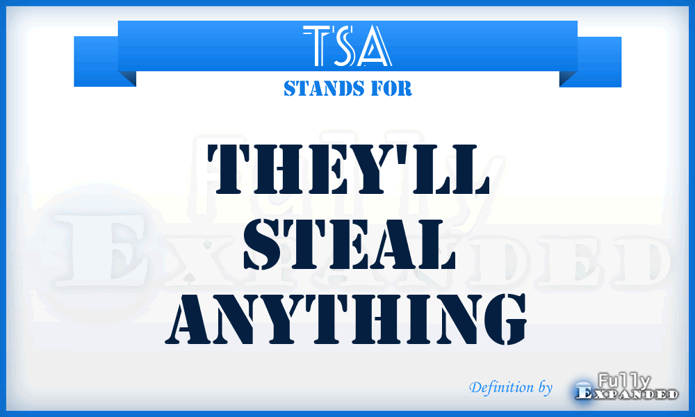 TSA - They'll Steal Anything