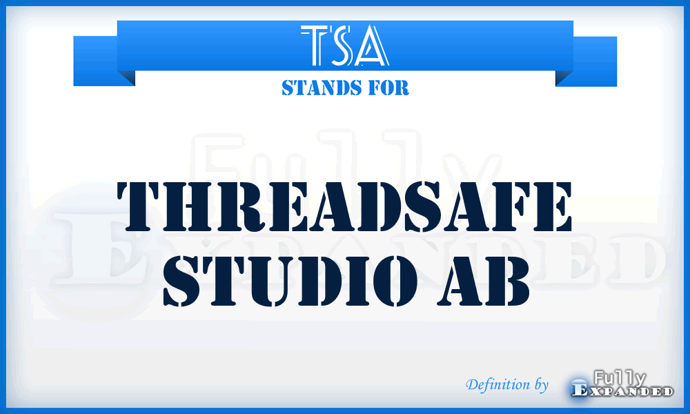 TSA - Threadsafe Studio Ab