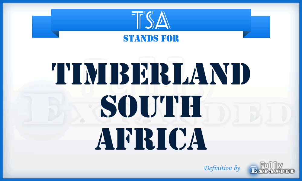 TSA - Timberland South Africa