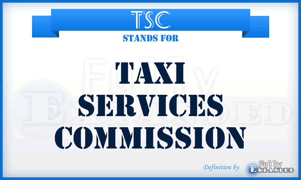TSC - Taxi Services Commission