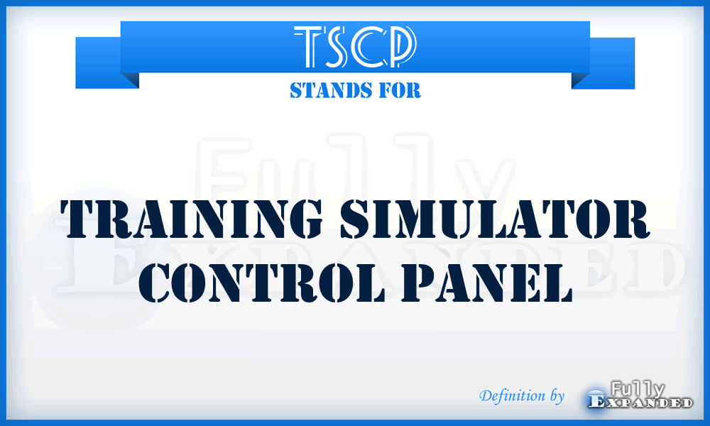 TSCP - Training Simulator Control Panel