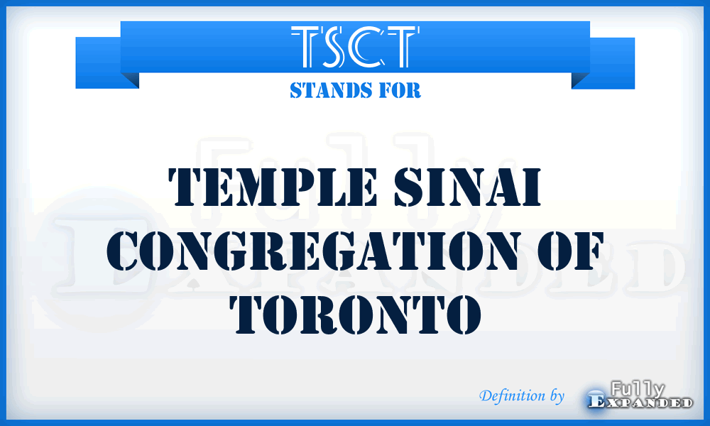 TSCT - Temple Sinai Congregation of Toronto