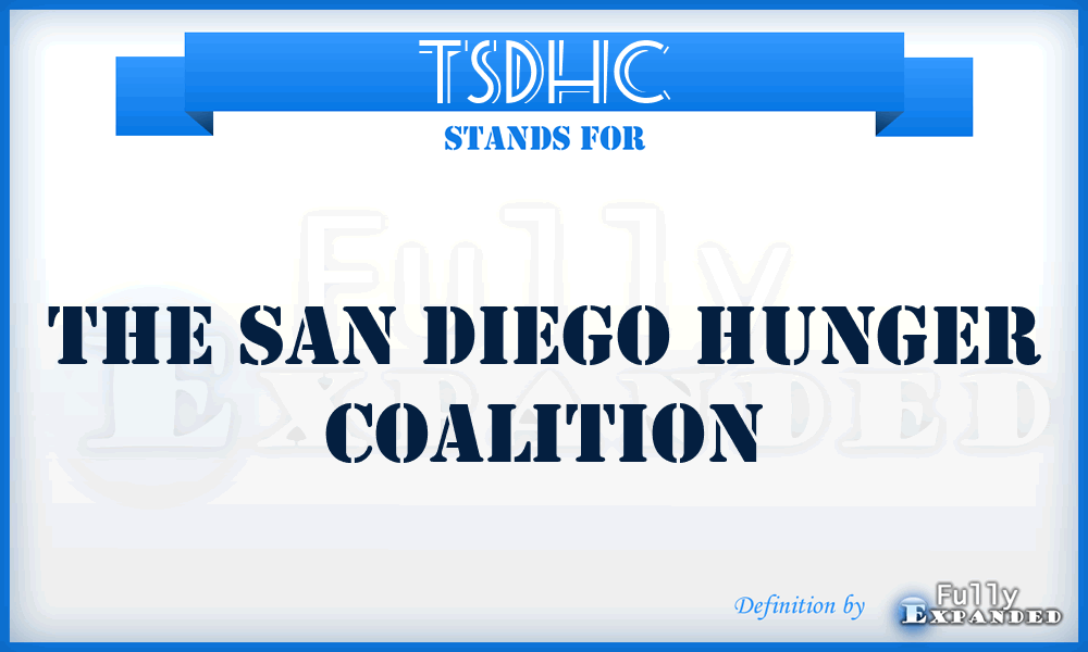 TSDHC - The San Diego Hunger Coalition