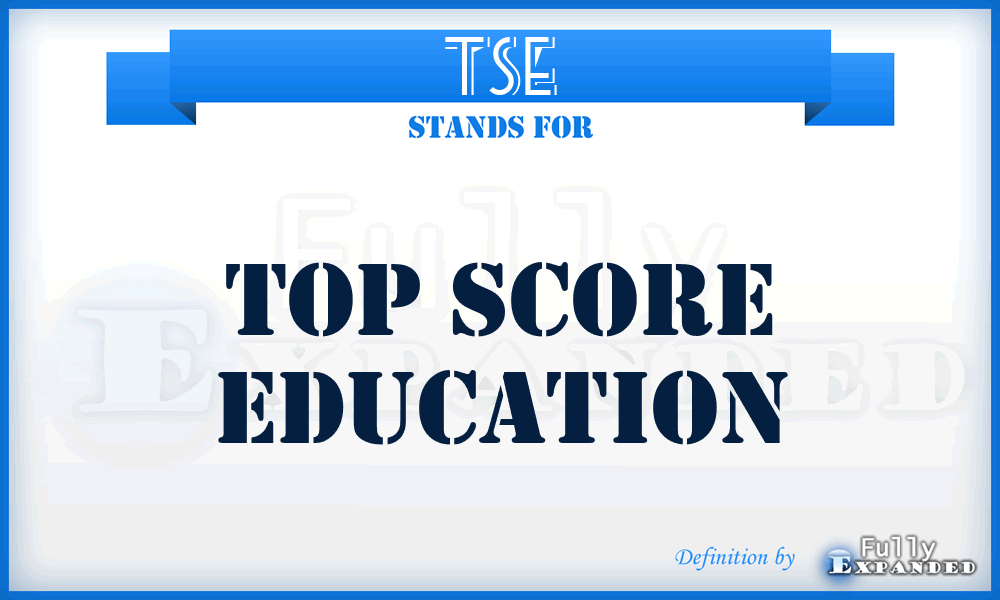 TSE - Top Score Education