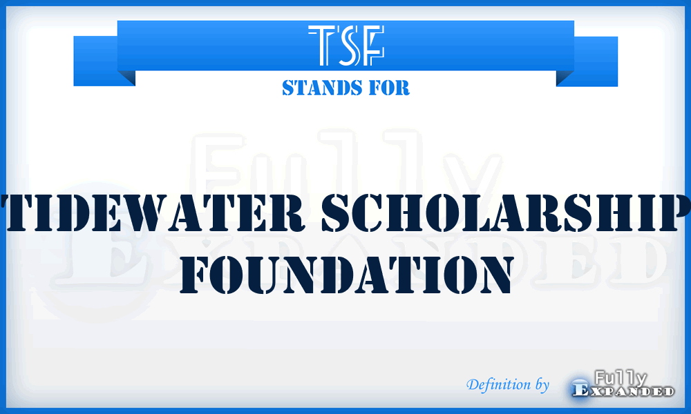 TSF - Tidewater Scholarship Foundation
