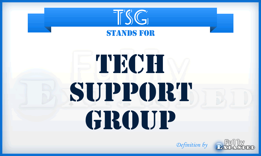TSG - Tech Support Group