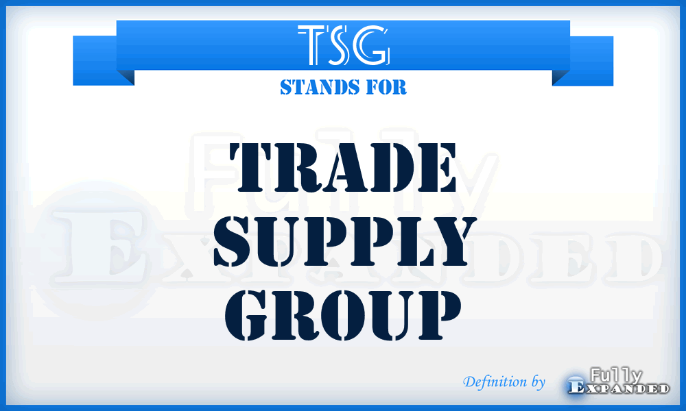 TSG - Trade Supply Group