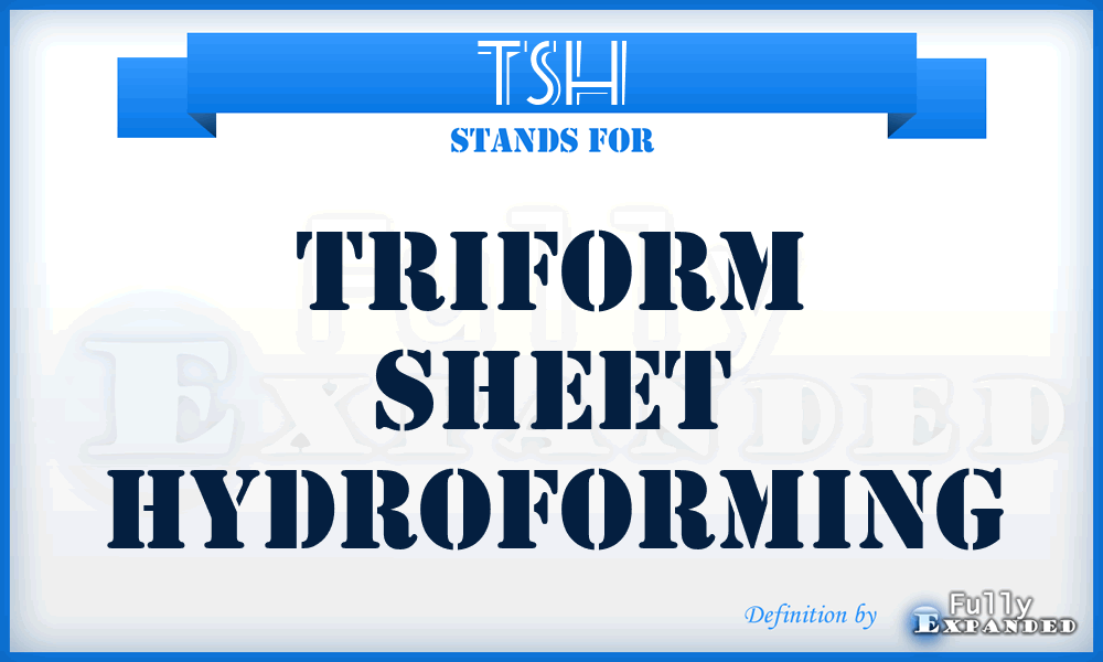 TSH - Triform Sheet Hydroforming