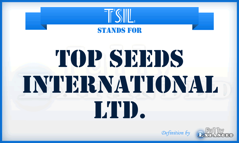 TSIL - Top Seeds International Ltd.