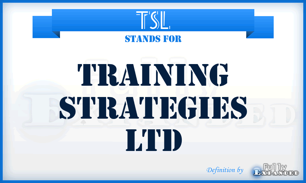 TSL - Training Strategies Ltd