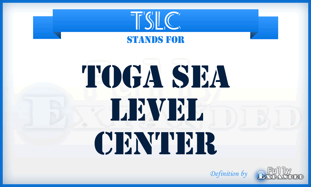 TSLC - TOGA Sea Level Center