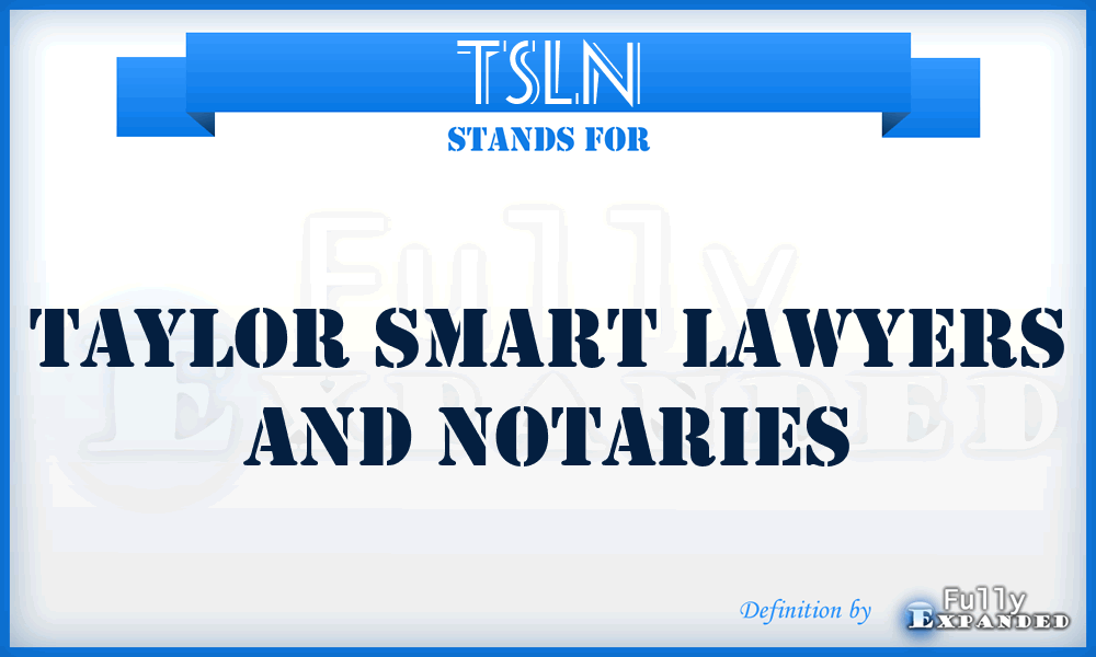 TSLN - Taylor Smart Lawyers and Notaries