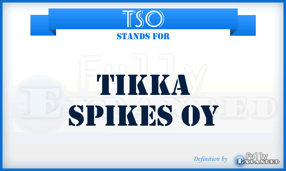TSO - Tikka Spikes Oy