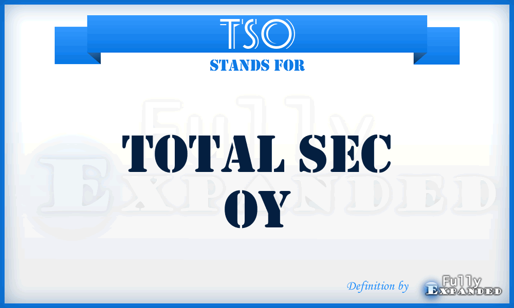 TSO - Total Sec Oy