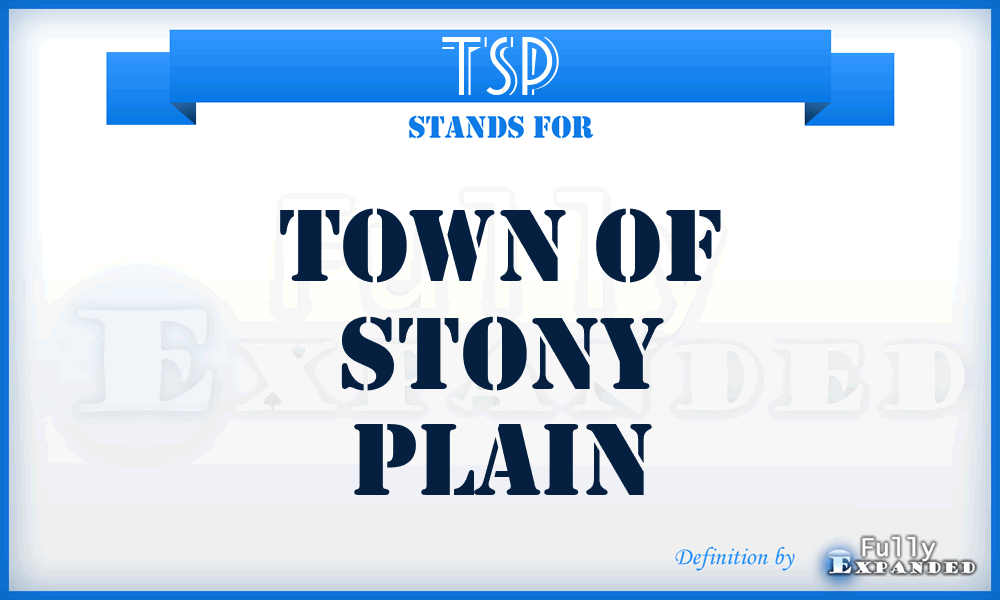 TSP - Town of Stony Plain