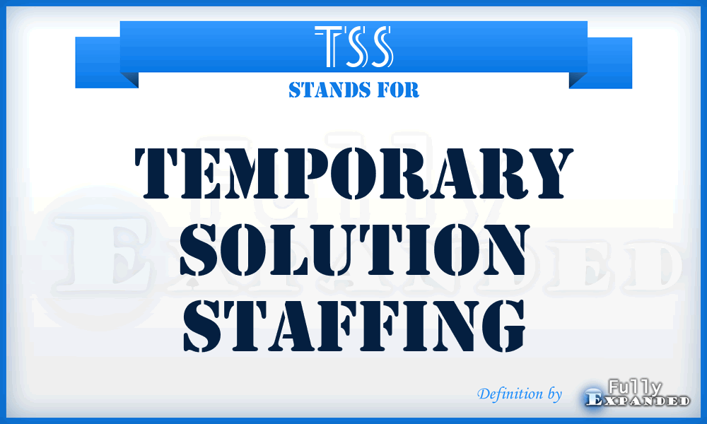 TSS - Temporary Solution Staffing