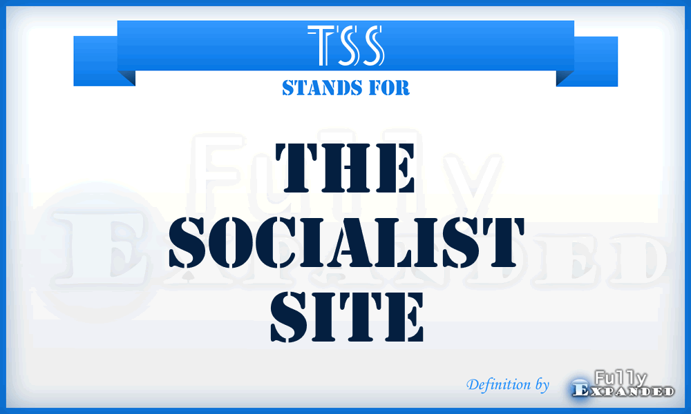 TSS - The Socialist Site