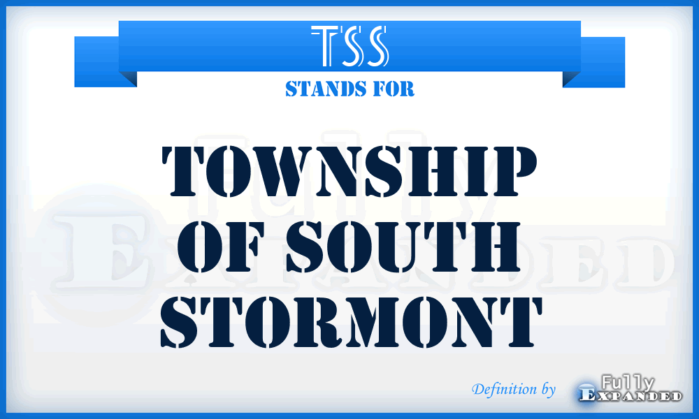 TSS - Township of South Stormont