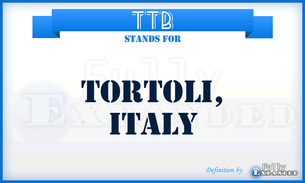 TTB - Tortoli, Italy