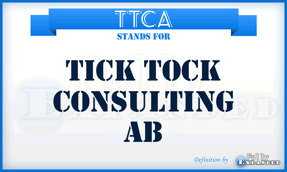 TTCA - Tick Tock Consulting Ab