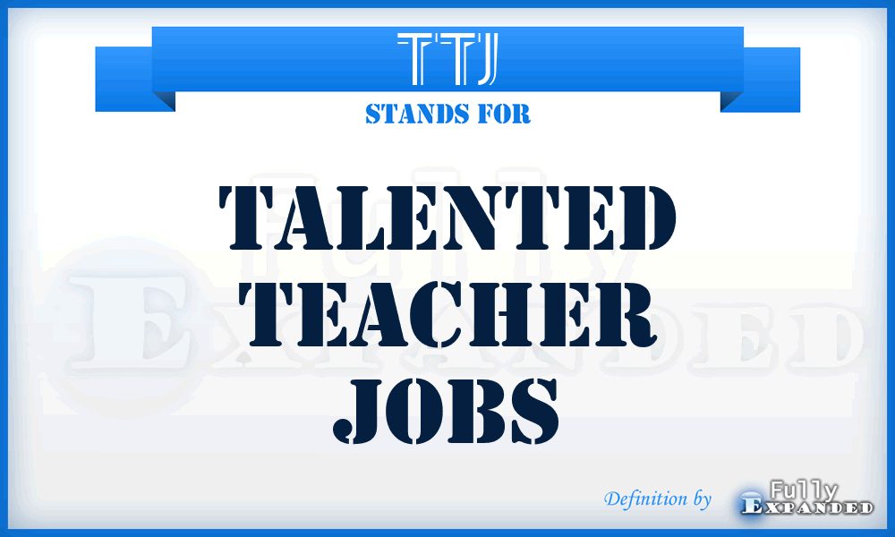 TTJ - Talented Teacher Jobs