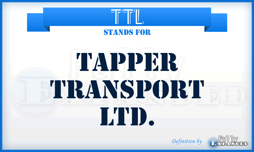 TTL - Tapper Transport Ltd.