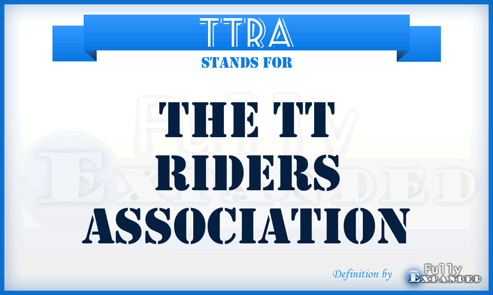 TTRA - The TT Riders Association
