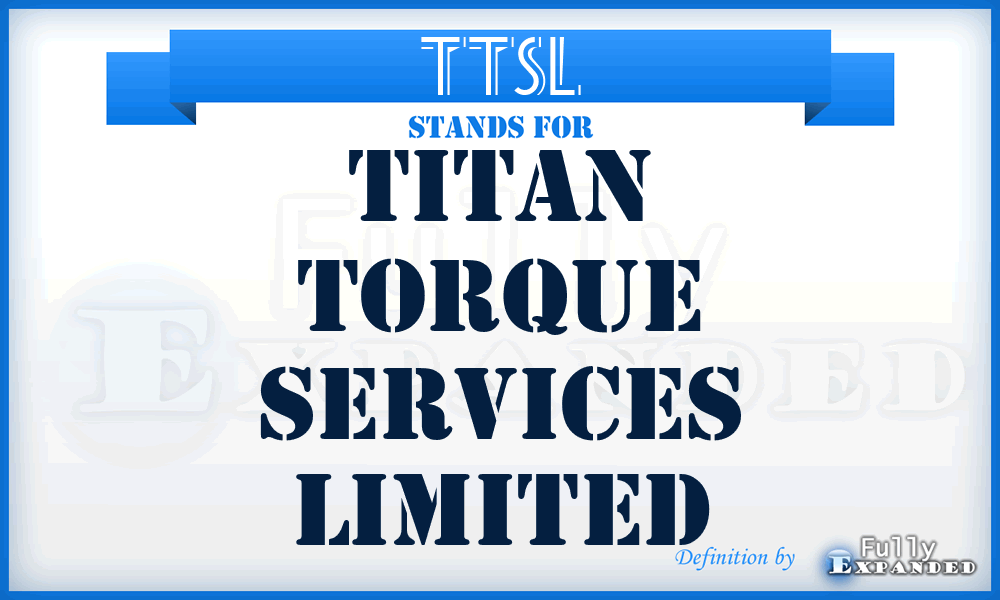 TTSL - Titan Torque Services Limited