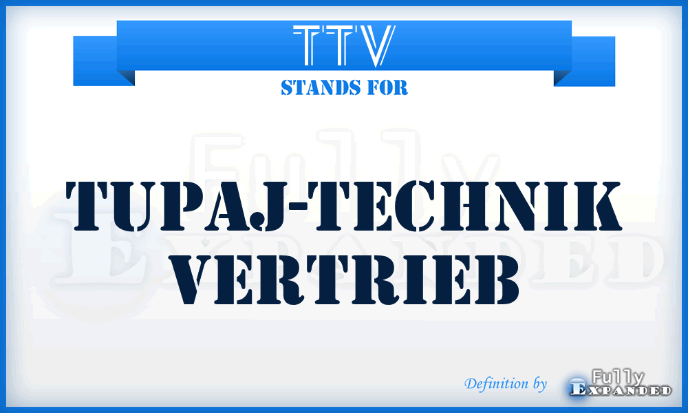 TTV - Tupaj-Technik Vertrieb