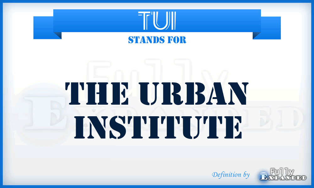 TUI - The Urban Institute