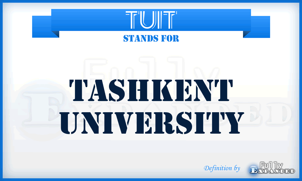 TUIT - Tashkent university