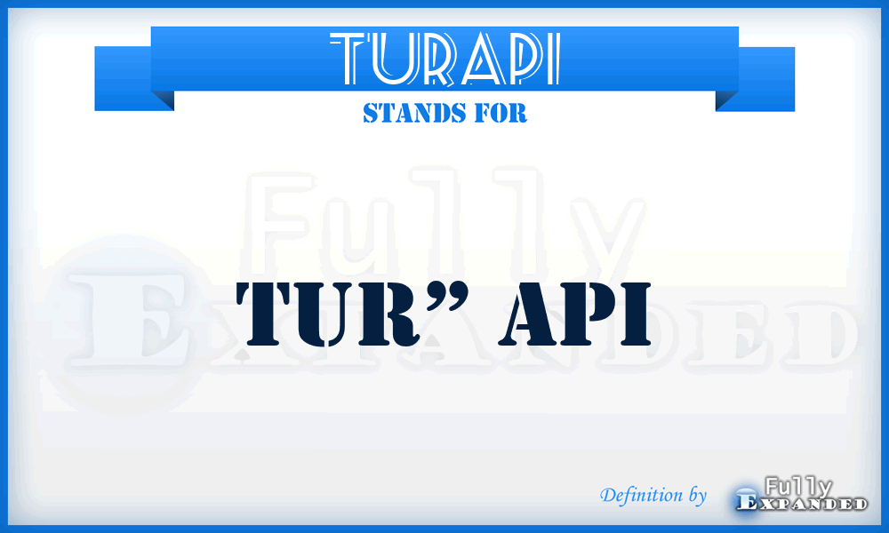 TURAPI - tur” API