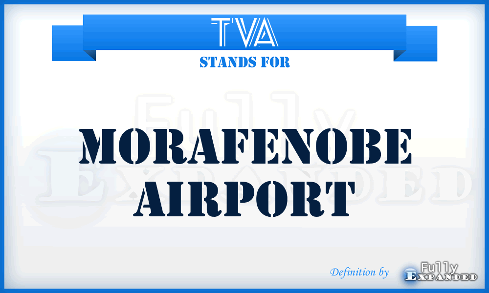 TVA - Morafenobe airport