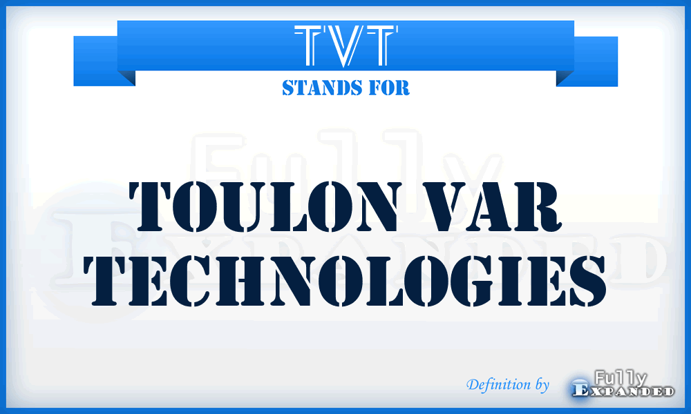 TVT - Toulon Var Technologies