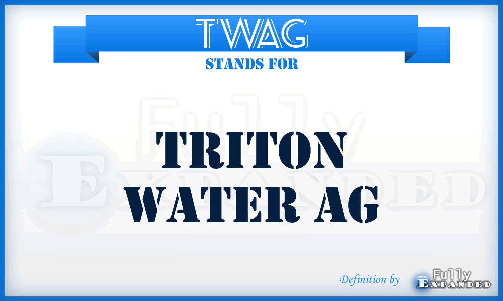 TWAG - Triton Water AG