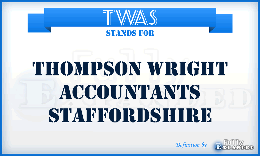 TWAS - Thompson Wright Accountants Staffordshire