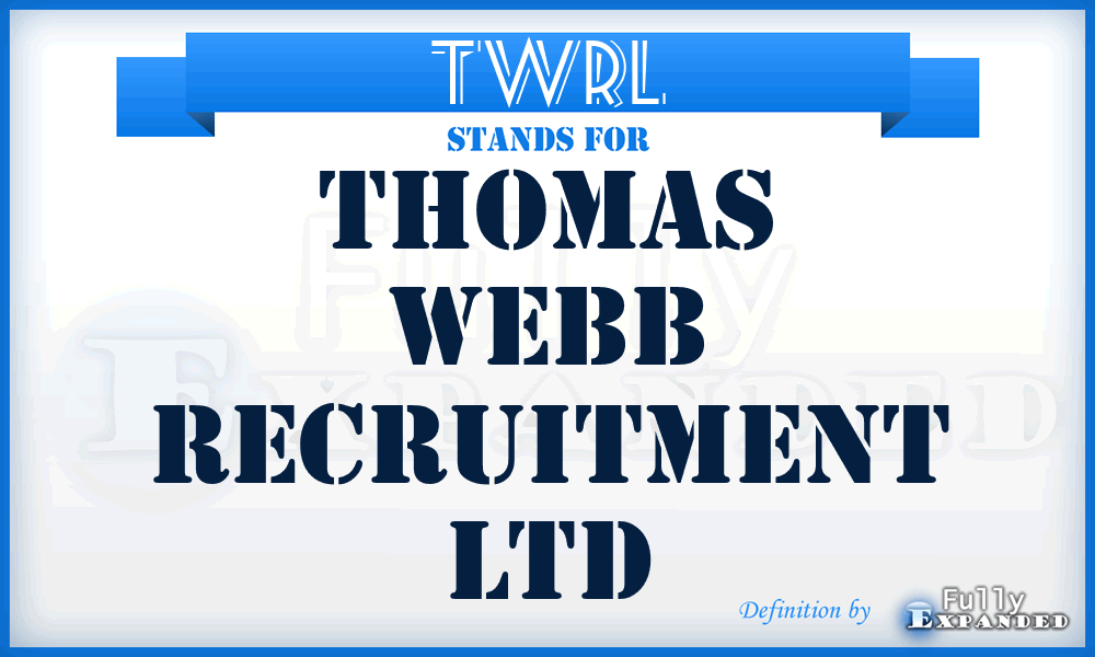 TWRL - Thomas Webb Recruitment Ltd