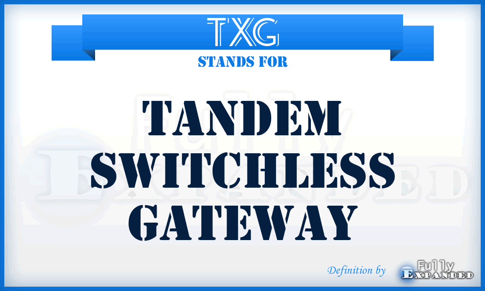 TXG - Tandem Switchless Gateway