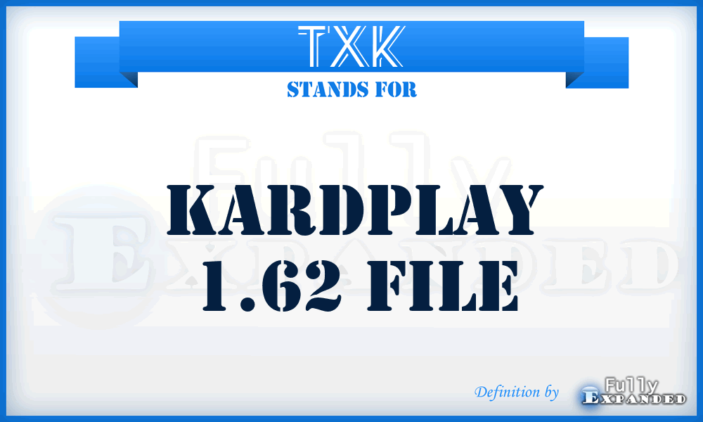 TXK - Kardplay 1.62 File