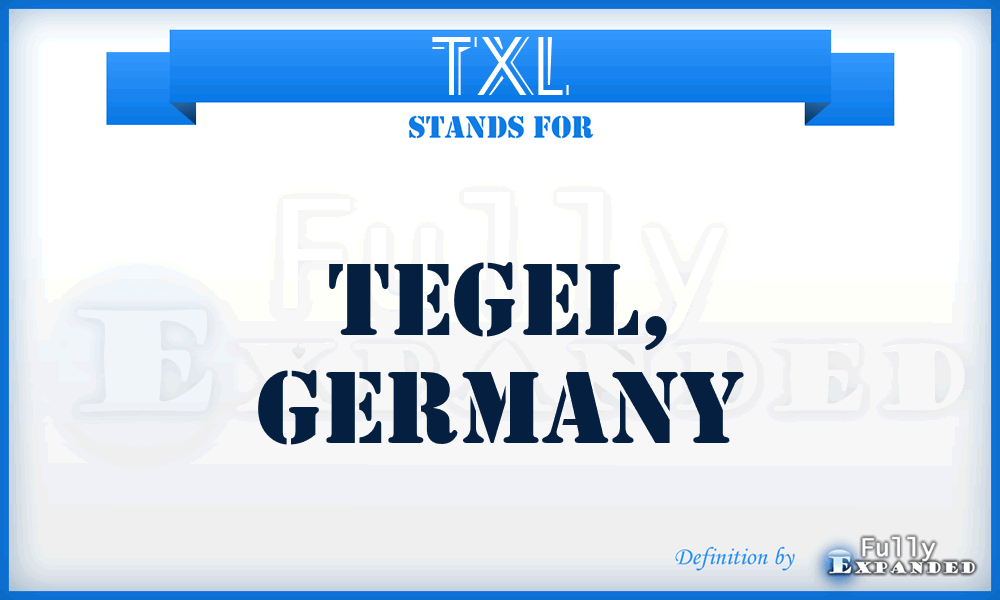 TXL - Tegel, Germany