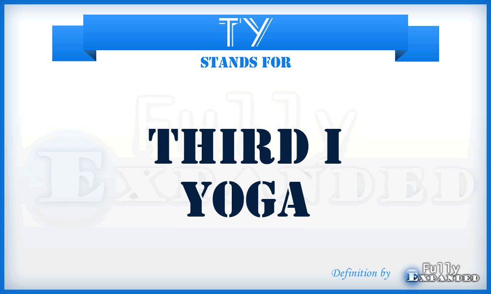 TY - Third i Yoga