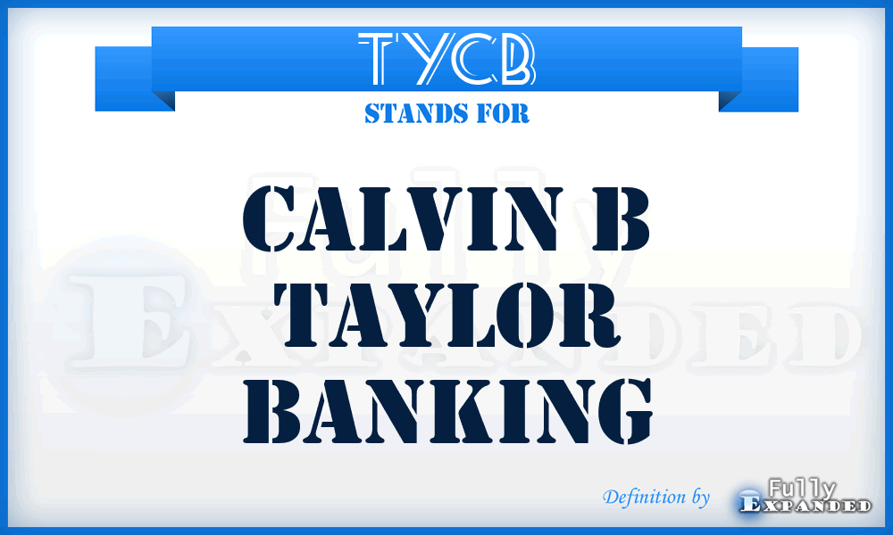 TYCB - Calvin B Taylor Banking