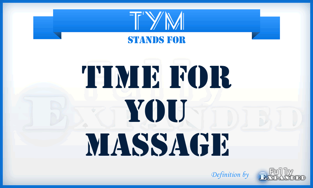 TYM - Time for You Massage