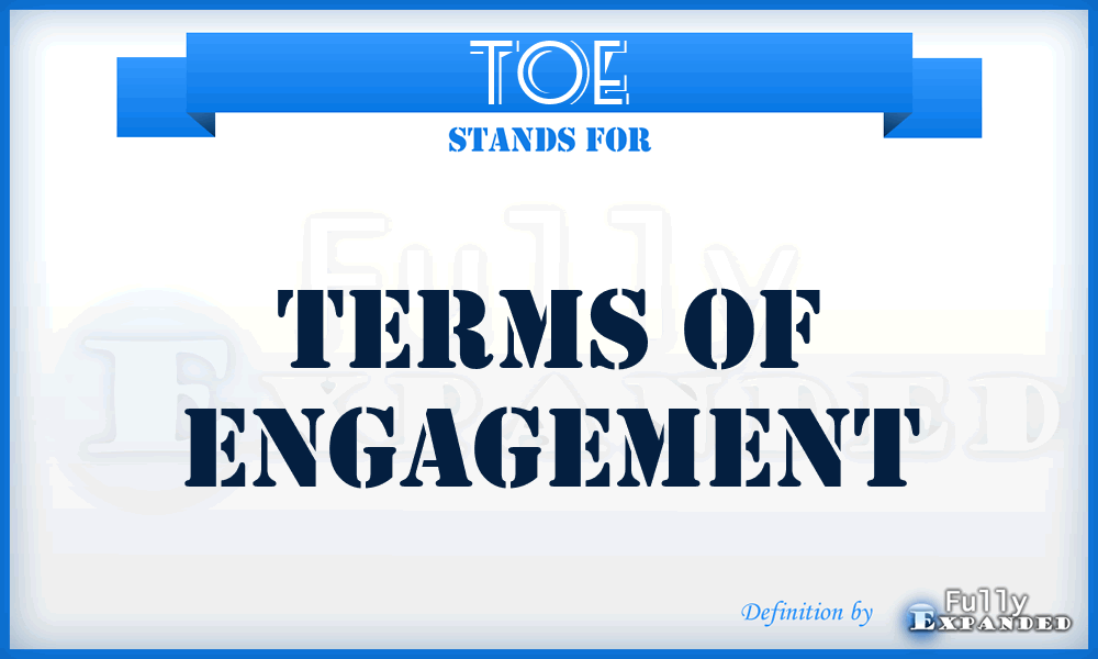 ToE - Terms of Engagement