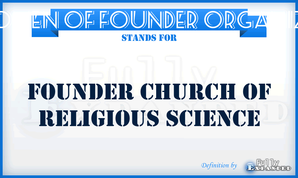 The Women of Founder Organization - Founder Church of Religious Science